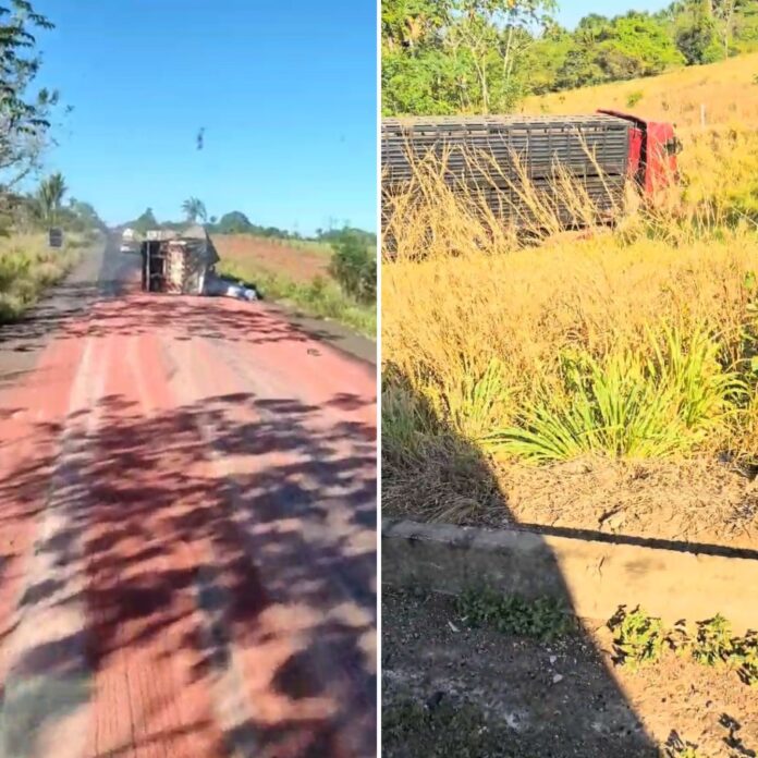 video:-acidente-envolvendo-dois-caminhoes-e-um-carro-deixa-um-homem-morto-e-feridos-na-br-153