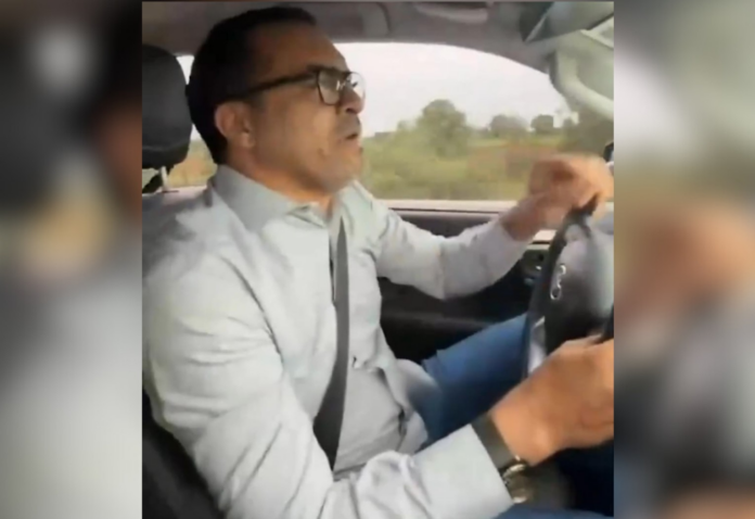 governador-do-to-faz-ultrapassagem-em-local-proibido-durante-gravacao-de-anuncio-de-obra;-video