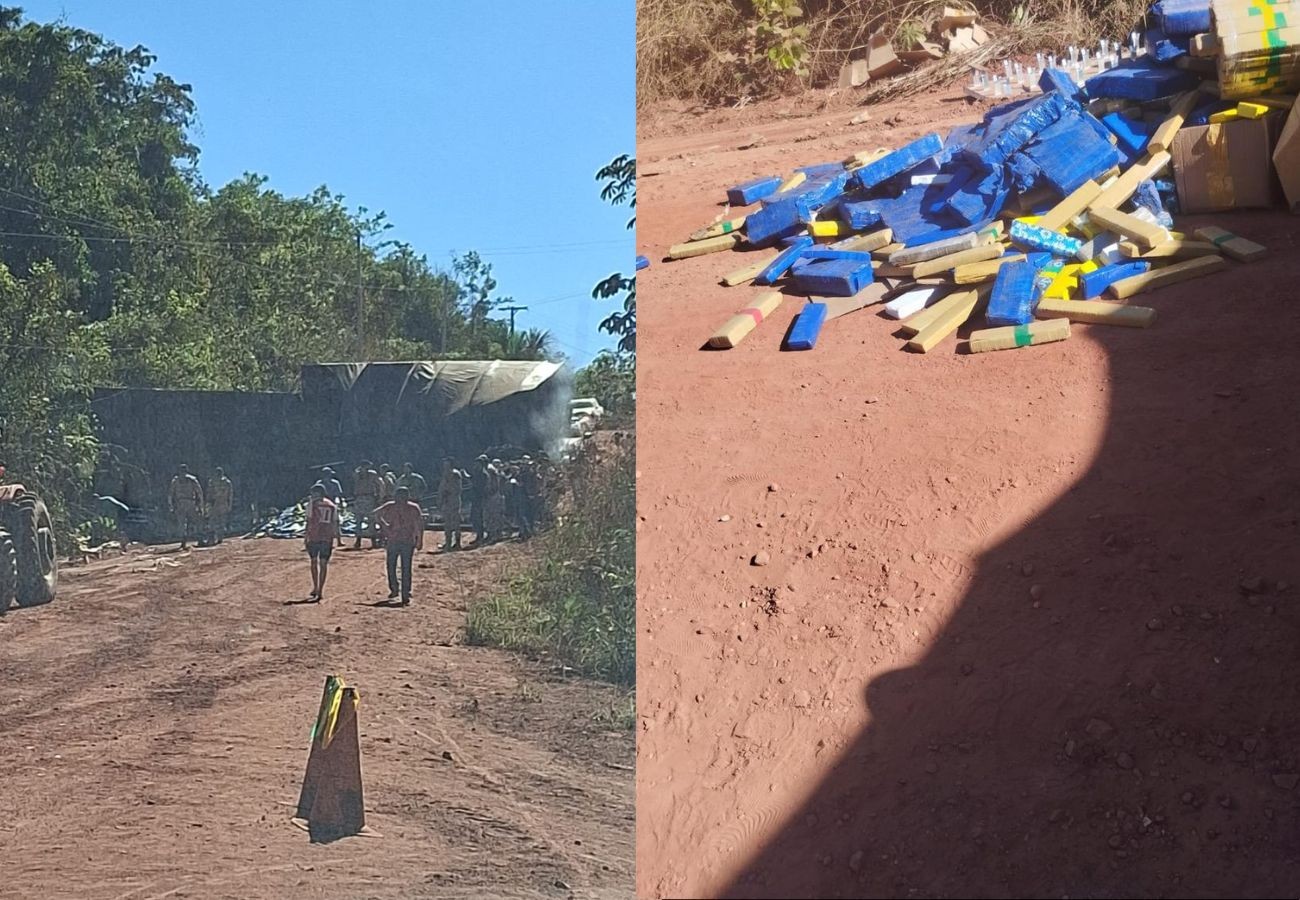 Polícia encontra drogas escondidas em carreta tombada no Tocantins policia-encontra-drogas-escondidas-em-carreta-tombada-no-tocantins