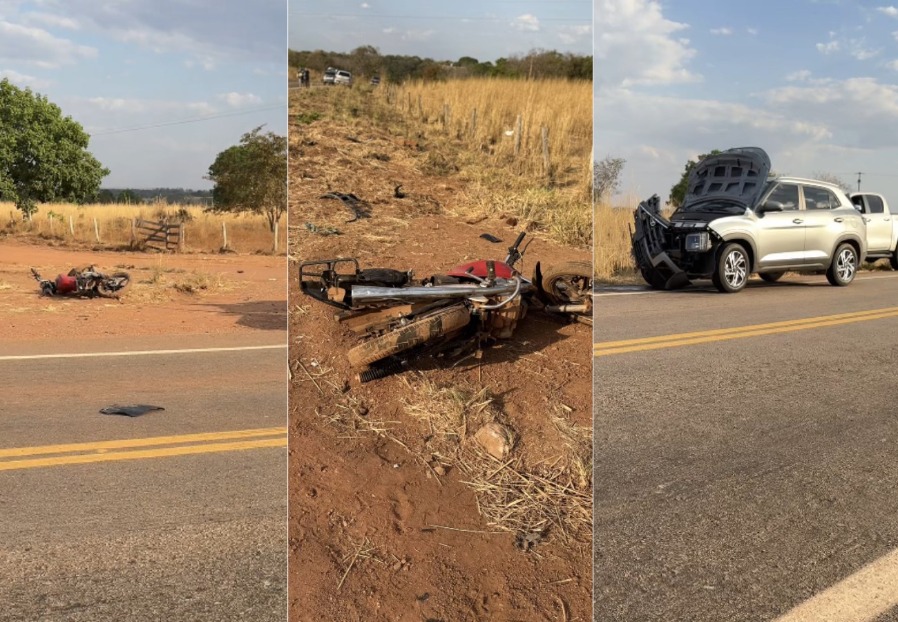Passageira morre e condutor fica ferido após moto bater em carro na TO-373 passageira-morre-e-condutor-fica-ferido-apos-moto-bater-em-carro-na-to-373