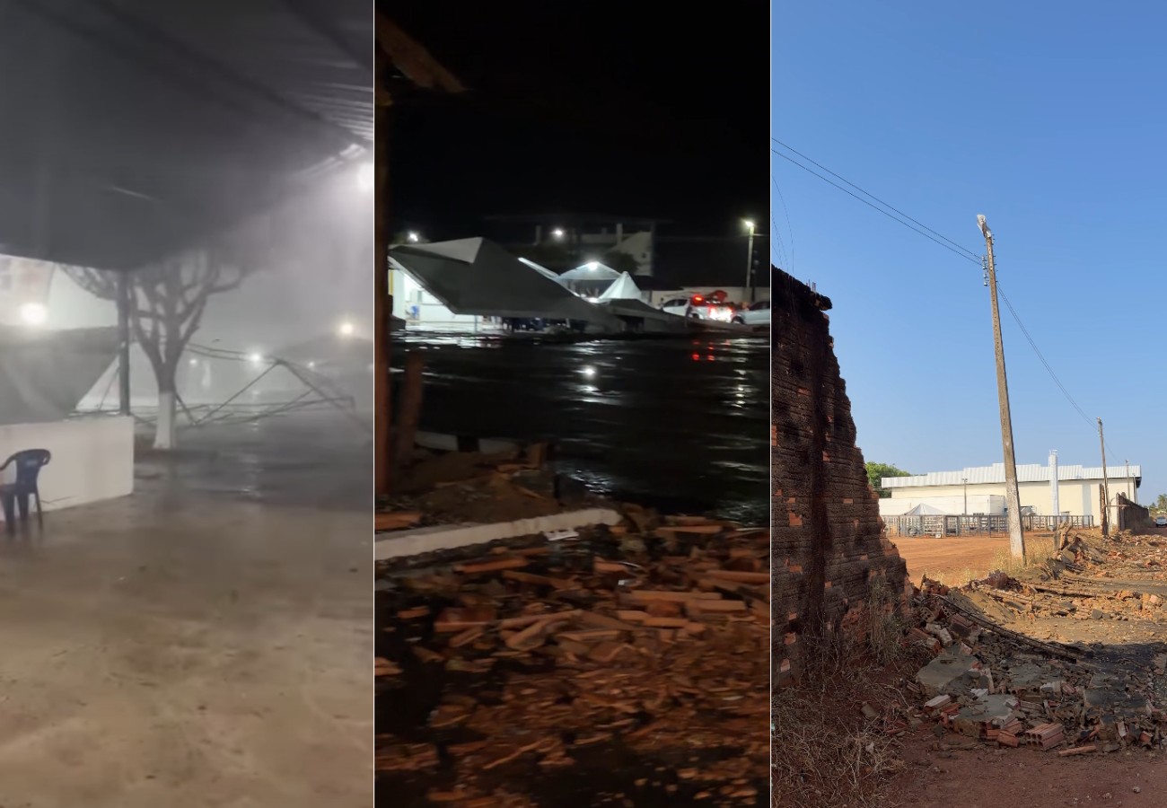 Ventos fortes derrubam tendas e árvores durante temporal em Colinas do Tocantins ventos-fortes-derrubam-tendas-e-arvores-durante-temporal-em-colinas-do-tocantins
