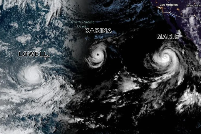 em-evento-raro,-tres-furacoes-atuam-simultaneamente-no-pacifico-alimentados-pelo-el-nino
