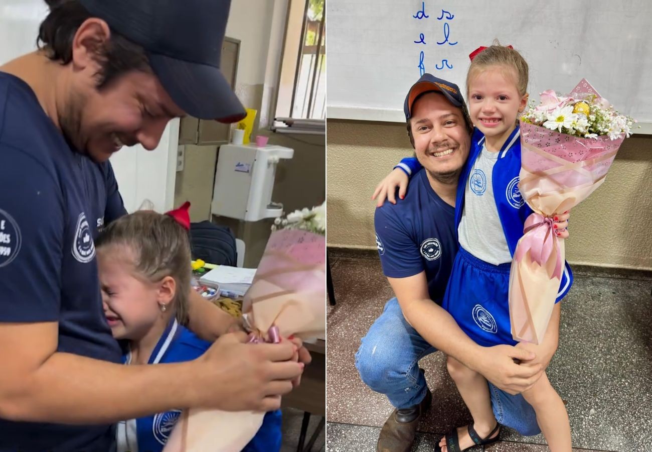 pai-entrega-buque-de-flores-a-filha-na-escola-e-encanta-internautas;-video pai-entrega-buque-de-flores-a-filha-na-escola-e-encanta-internautas;-video