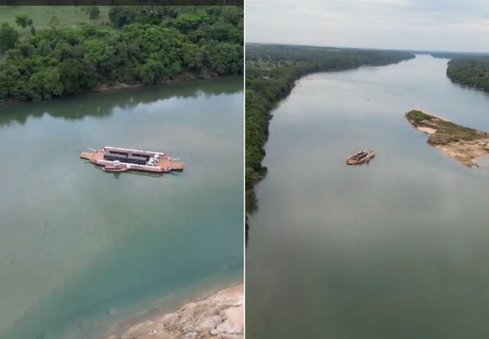 balsa-encalha-no-rio-tocantins-e-motoristas-ficam-ilhados-por-mais-de-18-horas